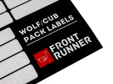 WOLF/CUB PACK CAMPSITE ORGANIZING LABELS - BY FRONT RUNNER