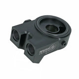 BOOST Products Billet Oil Filter Sandwich Plate Adapter  w/ Thermostat, black anodized