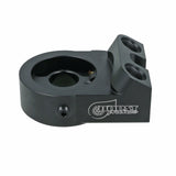 BOOST Products Billet Oil Filter Sandwich Plate Adapter  w/ Thermostat, black anodized