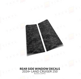 2024+ Land Cruiser 250 Rear Side Window Decal