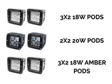 Bed Rail LED Pod Brackets Kit For Toyota Truck