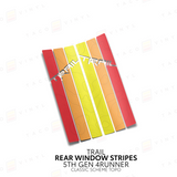 4Runner Rear Window Stripes - WITH TOPO