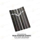 4Runner Rear Window Stripes - WITH TOPO
