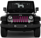 Platinum Black and Hot Pink American Flag Grille Insert