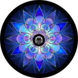 Blue Crystal Mandala Spare Tire Cover