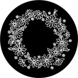 Bunch Of Daisy's With Dragonfly Black Spare Tire Cover