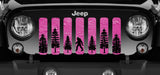 Bigfoot - Bright Pink Background Grille Insert