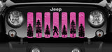 Platinum Bigfoot Bright Pink Background Grille Insert