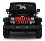 Platinum Bigfoot Red Background Grille Insert