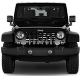 Black and White Camo Flag Grille Insert
