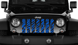 Blue Zebra Print Grille Insert