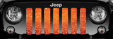 Bright Orange Fleck Print Grille Insert