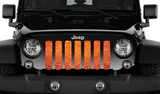 Bright Orange Fleck Print Grille Insert