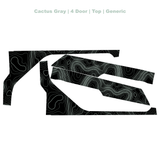 Topographic Upper Door Overlay Kit (Printed Series) - 2021+ Bronco 4 Door