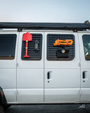 Ford E350 Passenger Side Window Molle GRIDS (Right Barn Door)