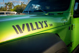XR Stencil Style Hood Decals - 2022+ Wrangler Willys Xtreme Recon