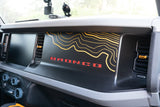 Topographic Map Dash Overlay V2 - 2021+ Bronco
