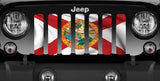 Waving Florida State Flag Grille Insert