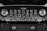 Platinum Gray Leopard Print Grille Insert