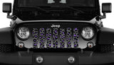 Platinum Gray and Purple Leopard Print Grille Insert