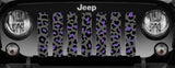 Platinum Gray and Purple Leopard Print Grille Insert