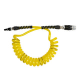 Air Hose 10 ft. Coiled 1/4" NPT Male Thread Superflex High Pressure Yellow Power Tank