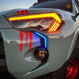 LED DRL Fog Light Fang Bezel Kit for 4Runner (2014-2024)