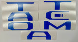 Premium Cast Vinyl Decal Inlays for 2016-2026 Tacoma Tailgate Letters