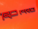 Premium Cast Vinyl Decal Letter Inlays for 4Runner and Tacoma TRD Pro Emblem