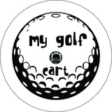 My Golf Cart Golf Ball White Spare Tire Cover