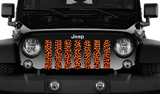 Orange Cheetah Print Grille Insert