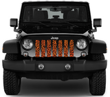 Orange Cheetah Print Grille Insert