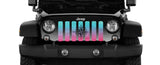 Pink and Teal Compass Grille Insert