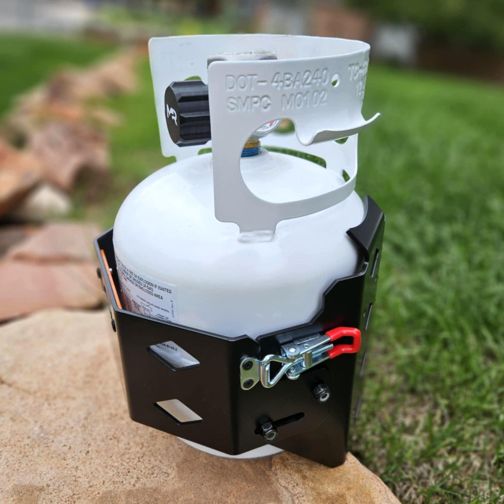 Rock-solid 5 lb propane tank mount for truck campers & overland rigs ...