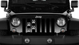 Puppy Paw Prints Gray Grille Insert