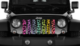 Rainbow Cheetah Print Grille Insert