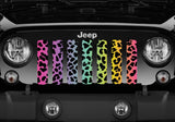 Rainbow Cheetah Print Grille Insert