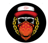 Skull Bandana & Hat City Spare Tire Cover