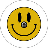 Smiley Face White Spare Tire Cover