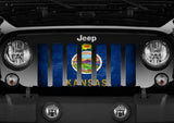 Kansas Grunge State Flag Grille Insert