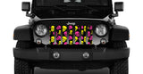 Skulls (Pink and Yellow) Grille Insert
