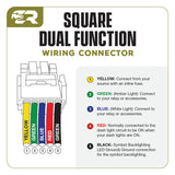 Square Style Dual Function Toyota OEM Style "AMBER & WHITE" Switch