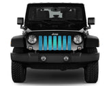 Teal Fleck Print Grille Insert