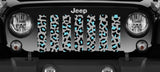 Teal Leopard Print Grille Insert