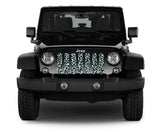 Teal White Leopard Print Grille Insert