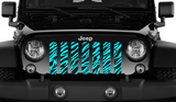 Teal Zebra Print Grille Insert