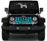 Teal Zebra Print Grille Insert