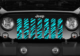 Teal Zebra Print Grille Insert