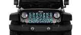 Turquoise Leopard Print Grille Insert