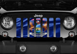 Waving Michigan State Flag Grille Insert